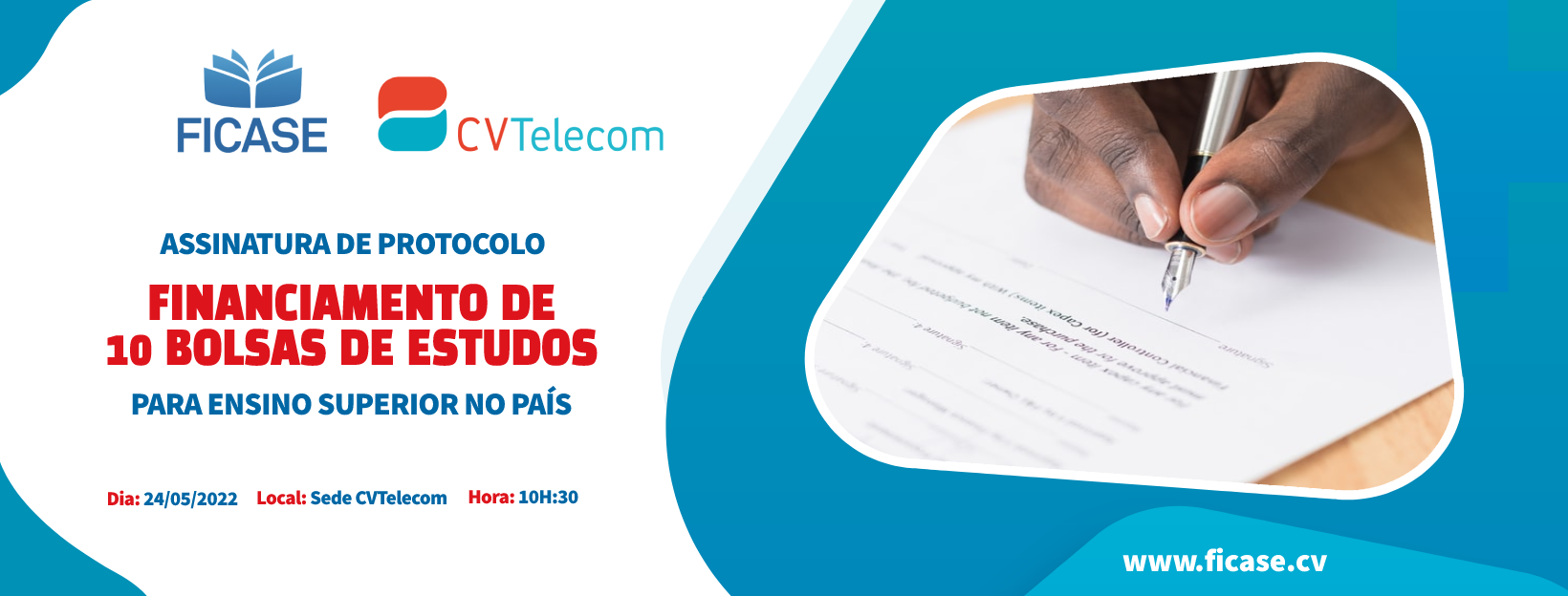 Em Parceria com a FICASE, a CVTELECOM Financia 10 Bolsas de Estudos Para o Ensino Superior em Cabo Verde