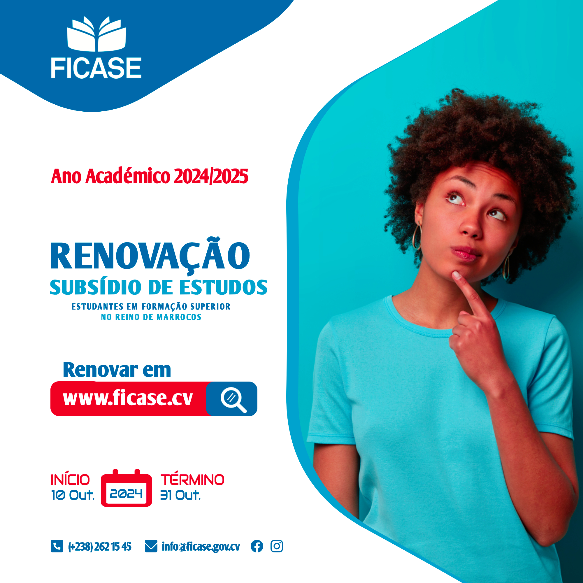Renovação de Subsídio de Estudos para Estudantes em Formação Superior no Reino de Marrocos decorre de 10 a 31 de outubro de 2024