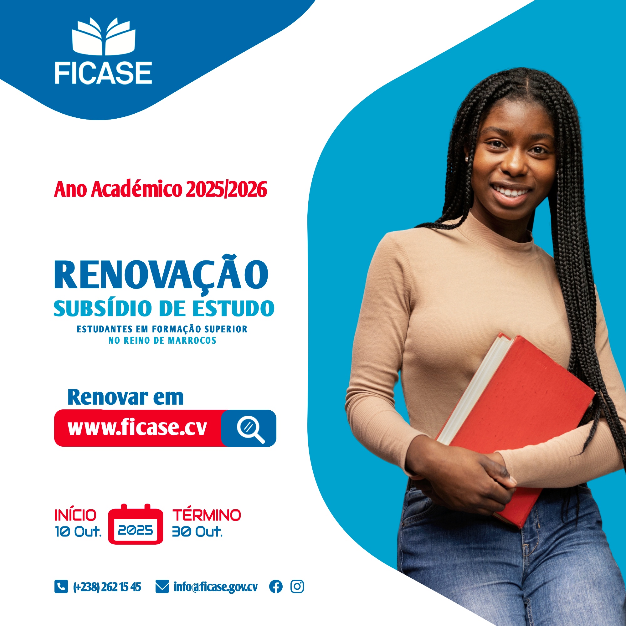Ano Académico 2025/2026 - Renovação de Subsídio de Estudo - Estudantes em Formação Superior no Reino de Marrocos