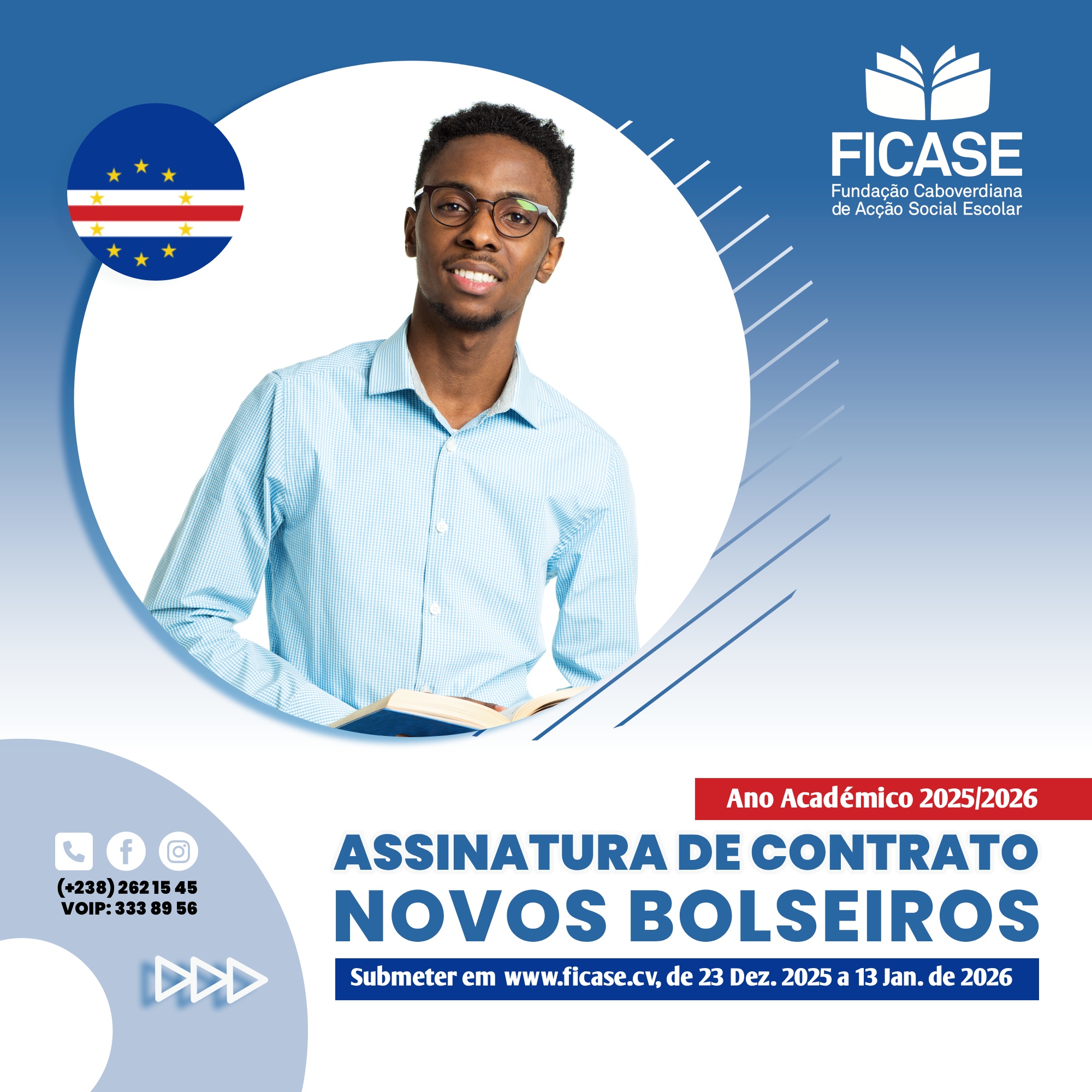 Novos Bolseiros do Governo de Cabo Verde assinam contrato de Bolsa com a FICASE